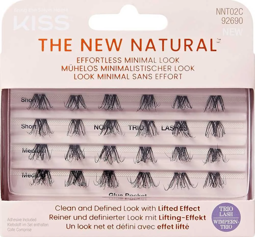 KISS The New Natural dirbtinių blakstienų kuokšteliai, 24 kuokšteliai