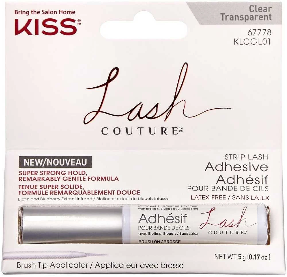 Kiss KISS Dirbtinių blakstienų klijai be latekso Lash Couture - bespalviai 5g