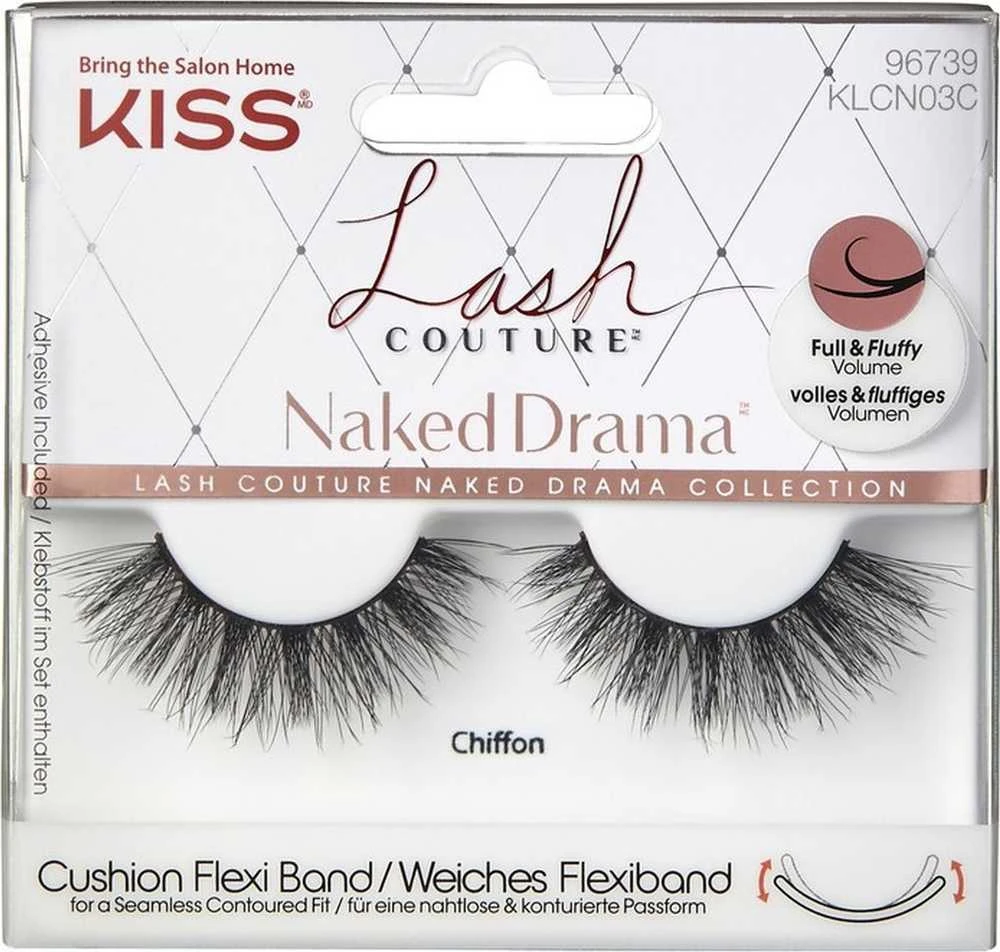 KISS Lash Couture Naked Drama dirbtinės blakstienos - Chiffon 1 pak.