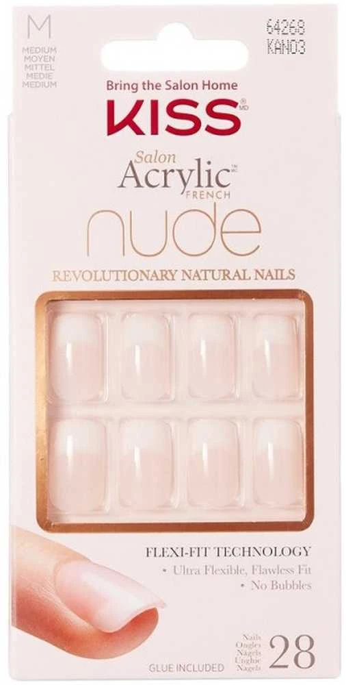 KISS Akriliniai nagai - prancūziškas manikiūras natūraliam įvaizdžiui Salon Acrylic French Nude 64268 28 vnt.
