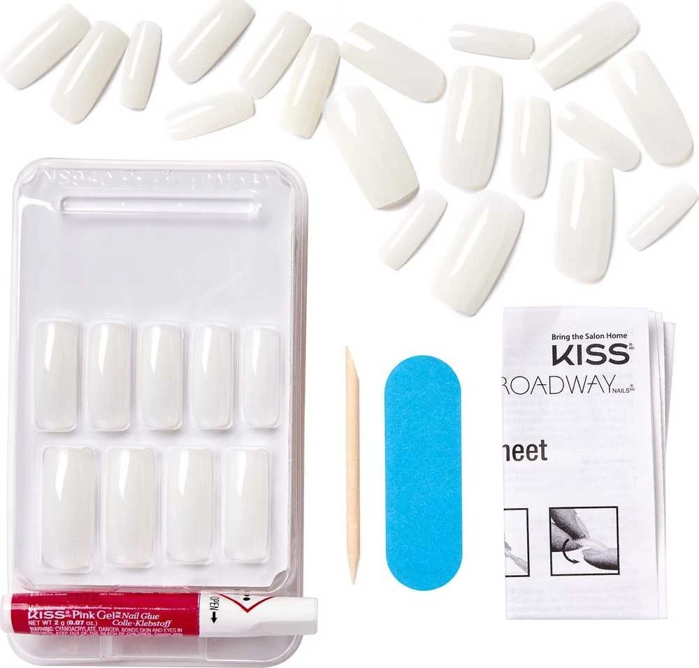 KISS Salon Artificial Nails Naturals - Go Rouge 1 pakuotė (28 vnt.)