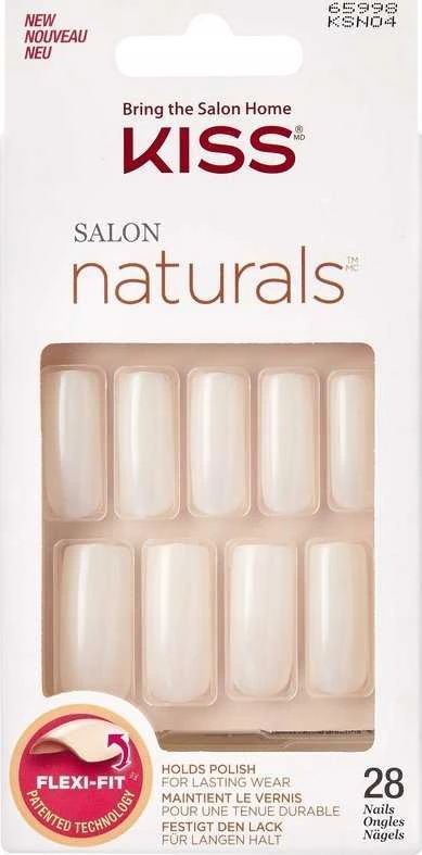 KISS Salon Artificial Nails Naturals - Go Rouge 1 pakuotė (28 vnt.)