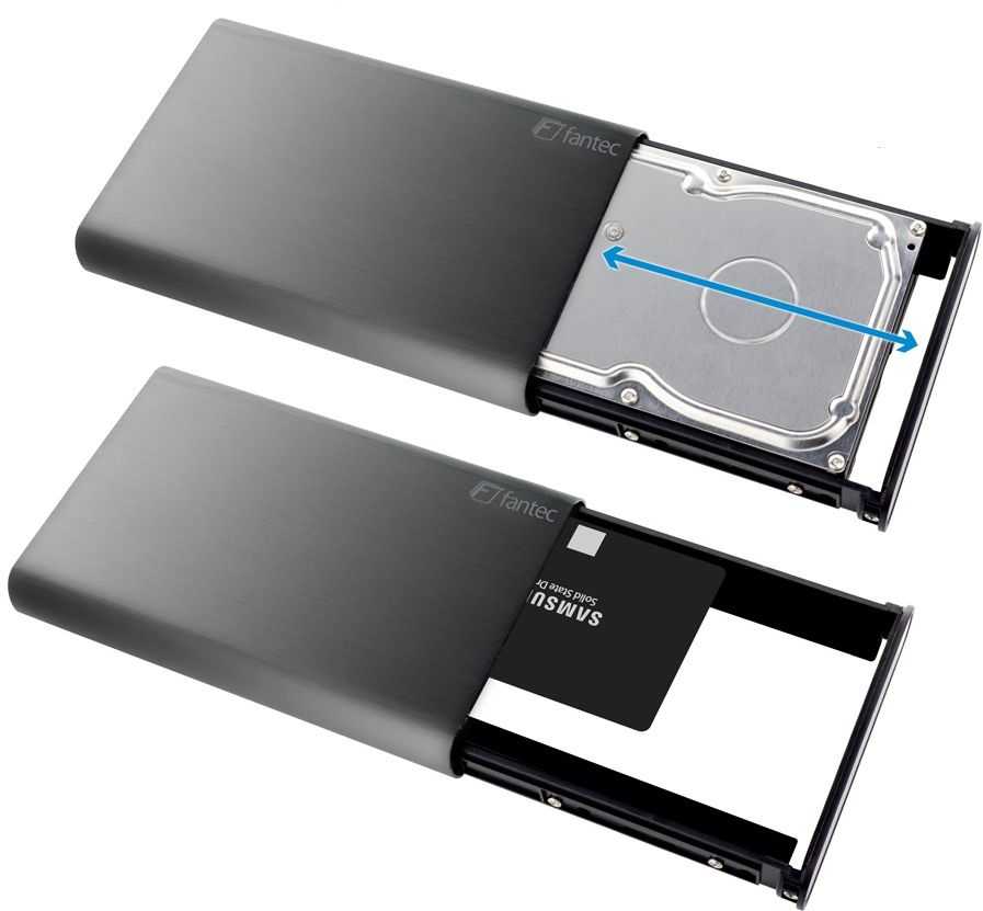 Fantec DB-ALU31 juodas 3,5 SATA USB 3.1 Typ-C