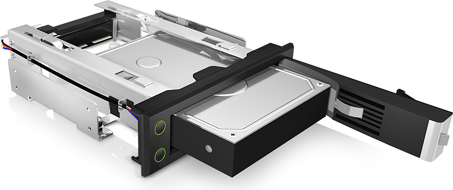 ICYBOX IB-166SSK-B Icy Box Trayless Mobile Rack 3.5 SATA/SAS HDD, Juodas