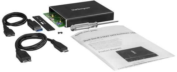 Serveris Kieszeń StarTech HDD DRIVE ENCLOSURE DUAL-SLOT SM22BU31C3R