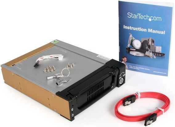 „StarTech“ SATA HDD MOBILIŲJŲ stelažų gaubtas (DRW150SATBK)