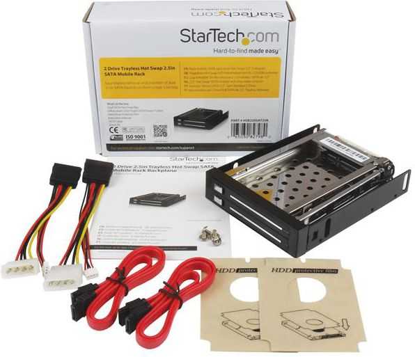 „StarTech“ SATA MOBILE stelažas be dėklo (HSB220SAT25B)