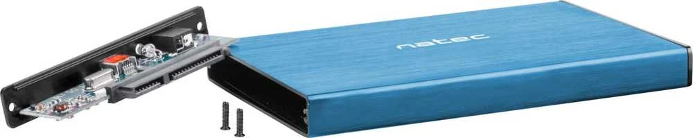 NATEC NKZ-1280 išorinis korpusas RHINO GO, skirtas 2,5" SATA USB 3.0 Mėlyna