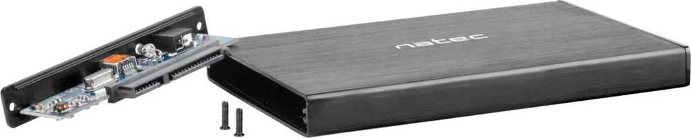 Kietasis diskas NATEC NKZ-0941 HDD/SSD external enclosure RHINO GO for 2.5" SATA - USB 3.0, Aluminum