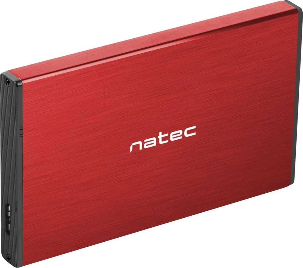 NATEC NKZ-1279 išorinis korpusas RHINO GO skirtas 2,5" SATA USB 3.0 Raudona