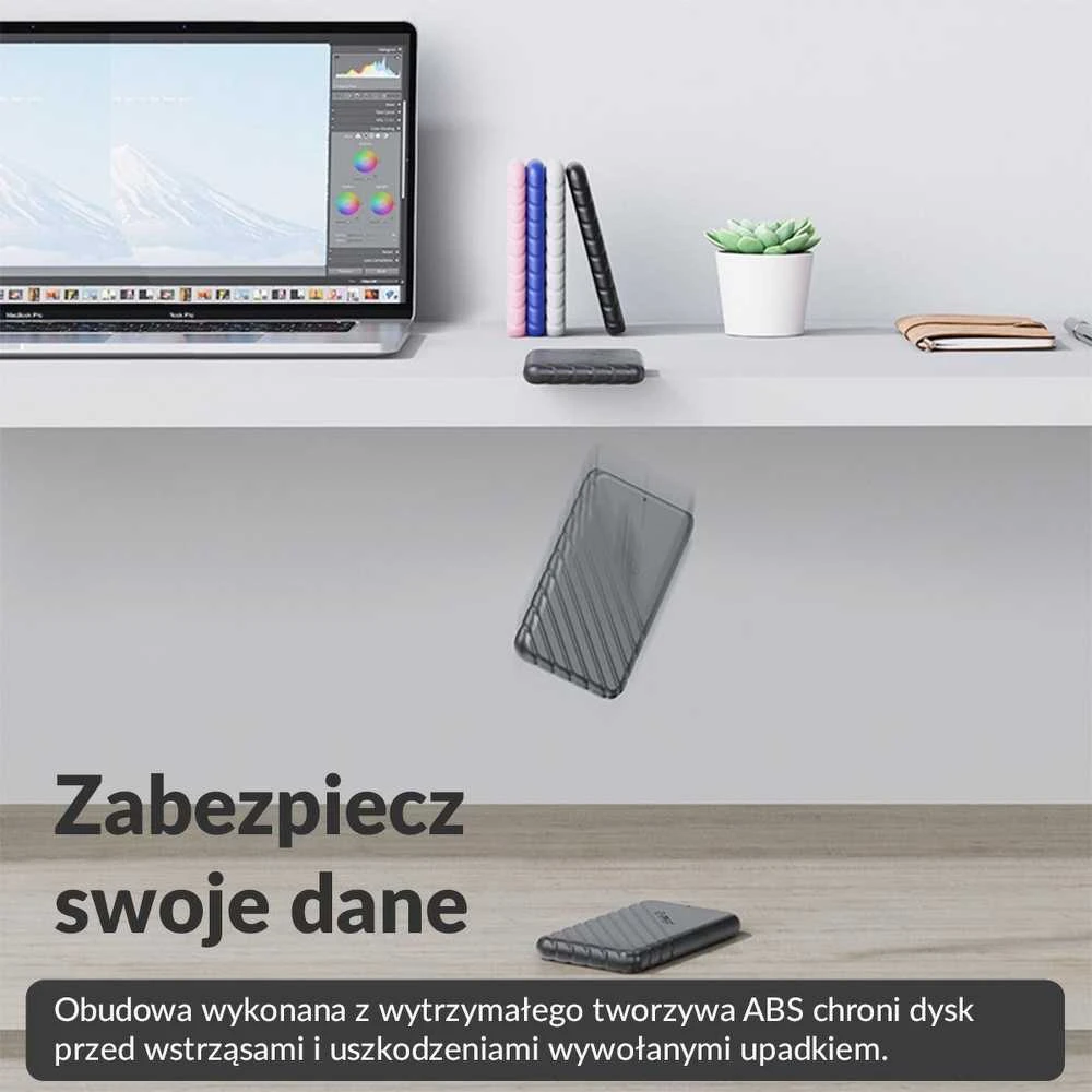 Orico 2.5 colio HDD / SSD korpusas 6 Gbps USB-C 3.1 Gen1 – juodas