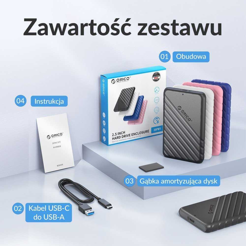 2.5" HDD dėklas ORICO 25PW1-C3, USB3.0