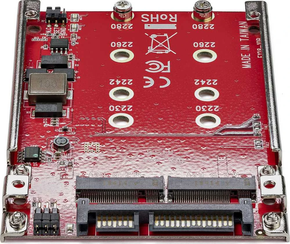 „StarTech“ 2,5 colio SATA korpusas – 2x M.2 SATA RAID (S322M225R)