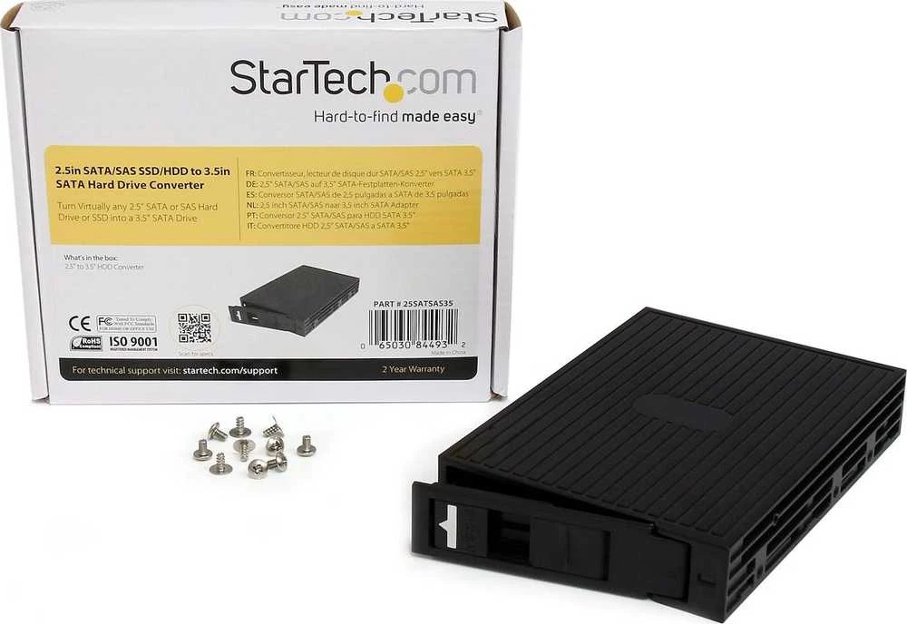 „StarTech“ 3,5 colio SATA disko korpusas, skirtas 2,5 colio SAS SFF-8482 / SATA diskui (25SATSAS35)