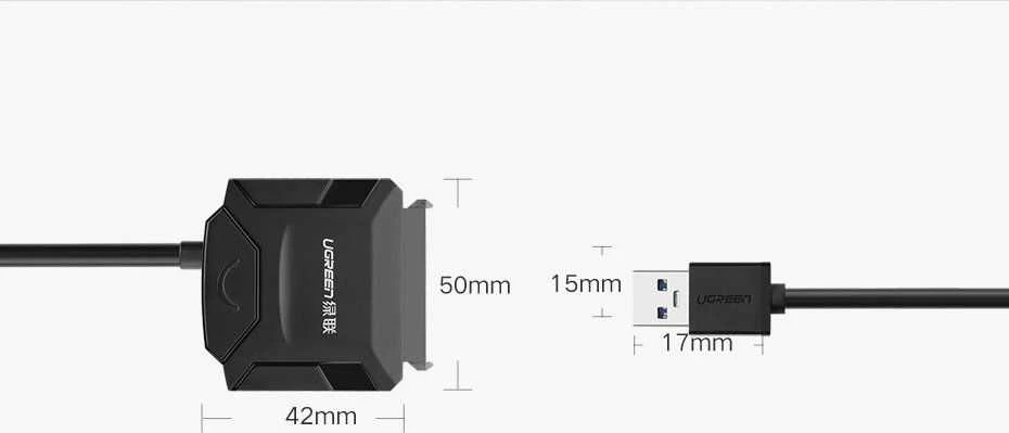 Ugreen 2.5'' / 3.5'' SATA – USB 3.0 adapteris (CR108)