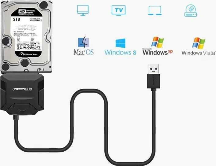 Ugreen 2.5'' / 3.5'' SATA – USB 3.0 adapteris (CR108)