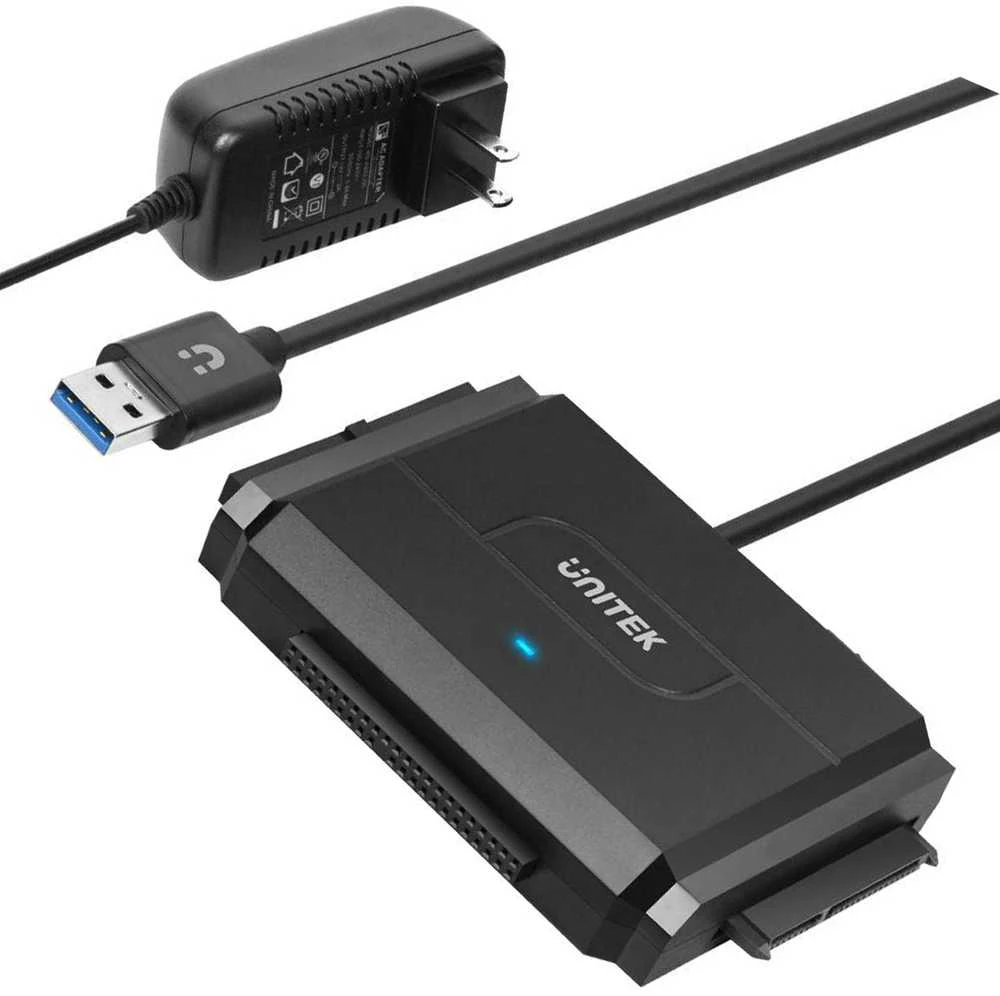 UNITEK Y-3324 Unitek konverteris USB 3.0 į IDE+SATA II su įjungimo/išjungimo jungikliu, Y-3324