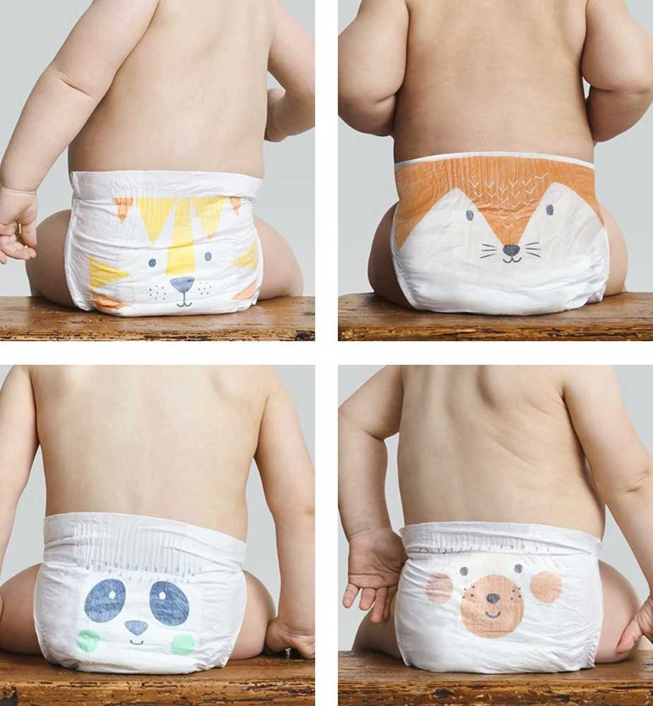 Kit And Kin Biologiškai suyrančios kūdikių sauskelnės, 3 dydis, 7 –11 kg, 34 vnt.