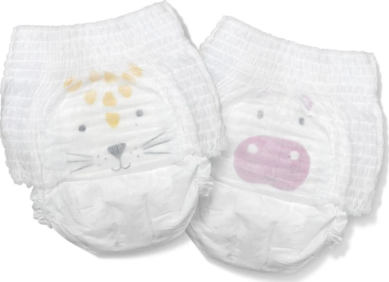Kit and Kin Kit and Kin, vystyklų kelnės 6 XL (12-17kg), ežiukas/meškėnas, 18 vnt.