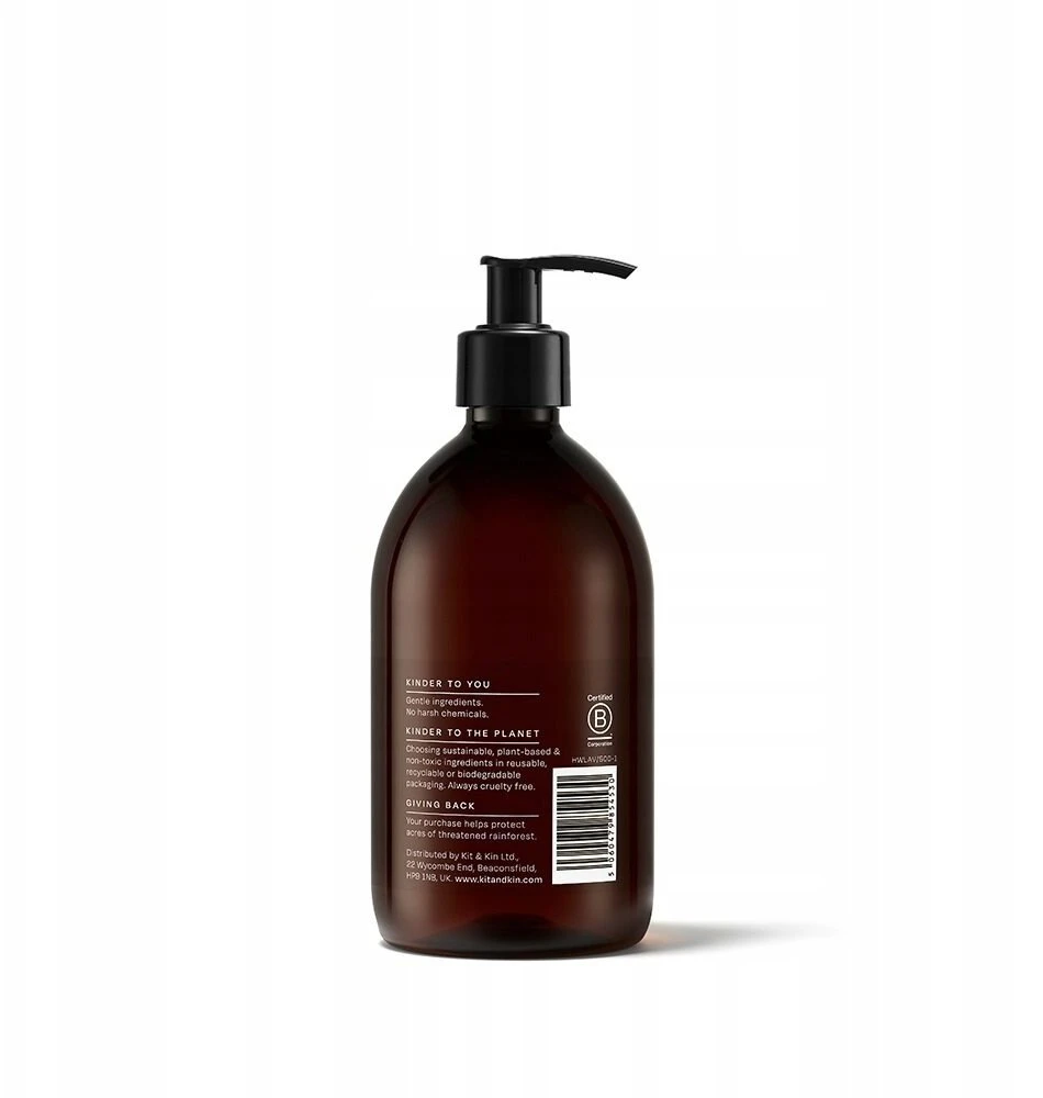 Kit & Kin natūralus skystas rankų muilas su laimo ir alavijo kvapu, 500 ml