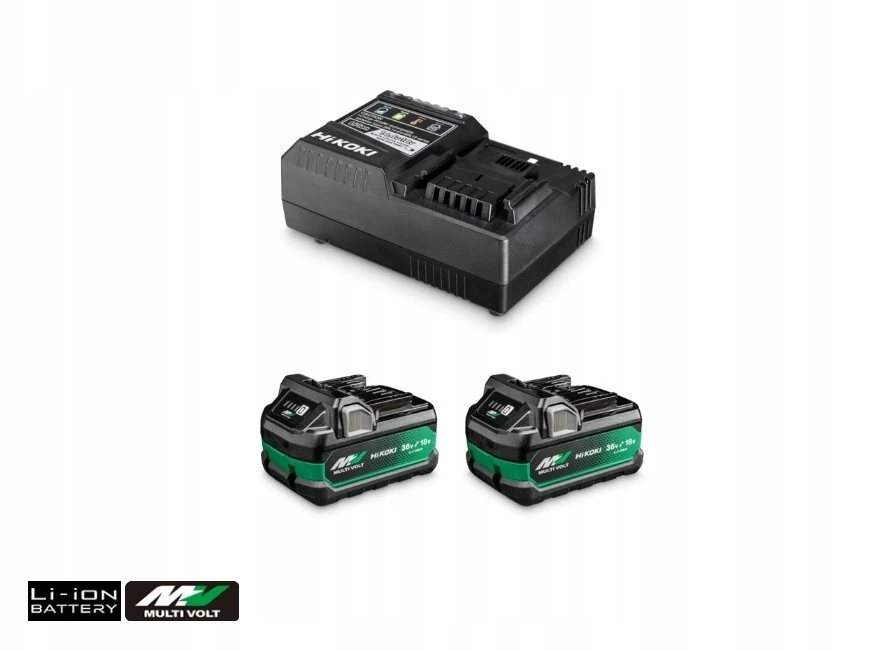 Priedų rinkinys Hikoki UC18YSL3WHZ; 36/18 V; 2x2,5/5,0 Ah; Li-ion