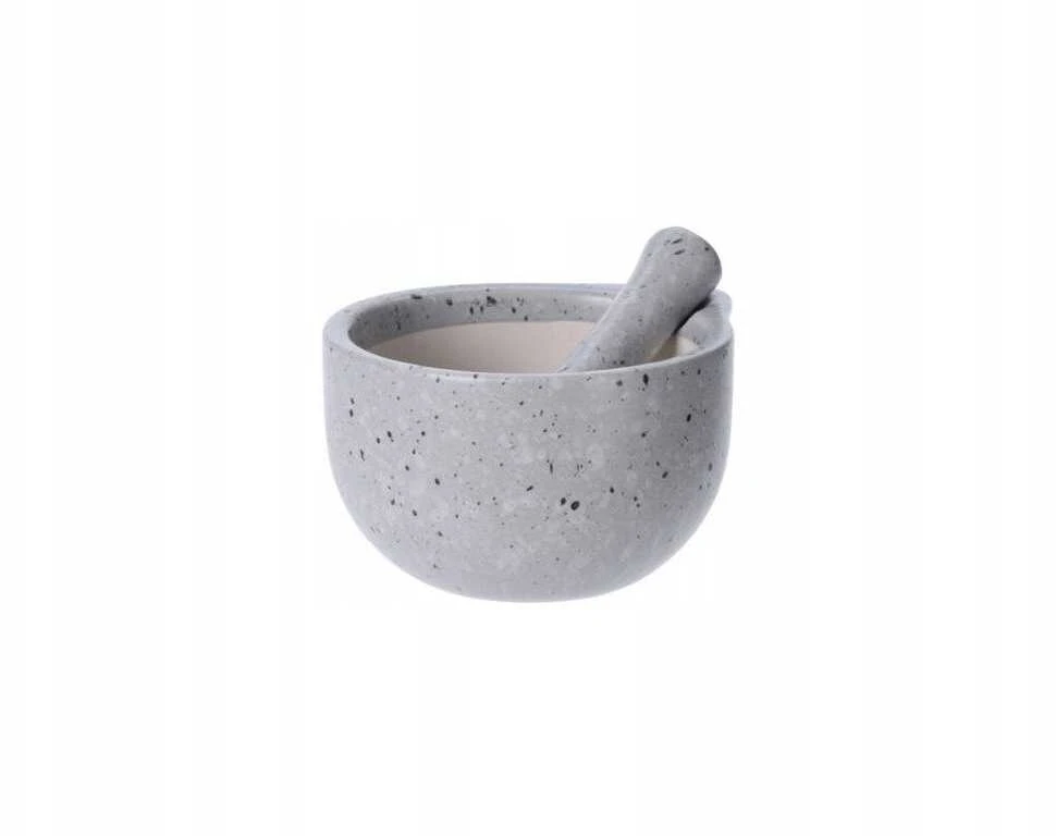 Kitchen Craft Virtuvinis skiedinys su grūstuvu, keramikinis, baltas