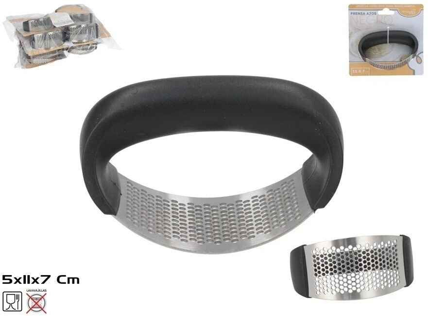 Ķiploku spiede 11 x 5 x 7 cm melna KITCHEN&GO
