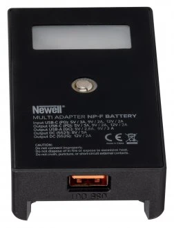 Adapteris - Newell DC-USB Universalus adapteris NP-F baterijoms, LCD ekranui