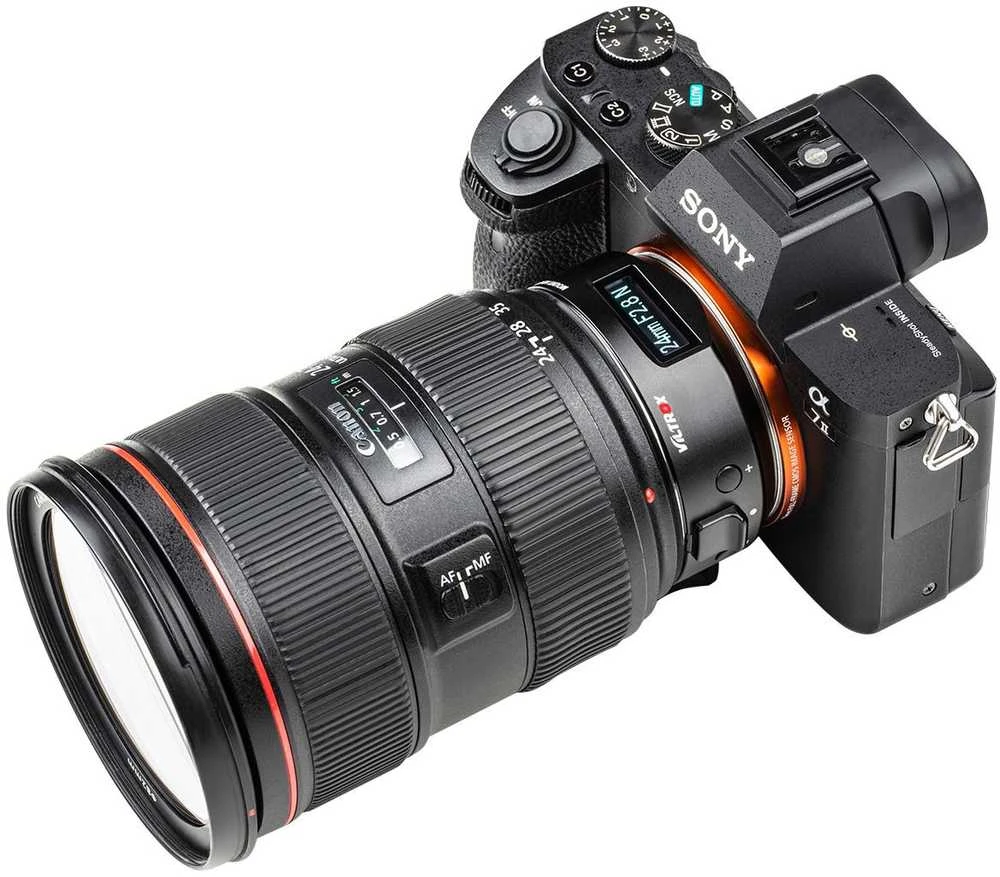 Adapteris - Viltrox EF-E5 žiedinis adapteris (Canon EF/EF-S į Sony E-mount, automatinis fokusavimas)