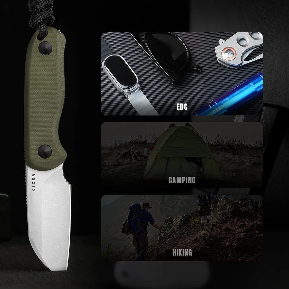 Nóż Kizer Drop Bear 1093A1 su fiksuota geležte