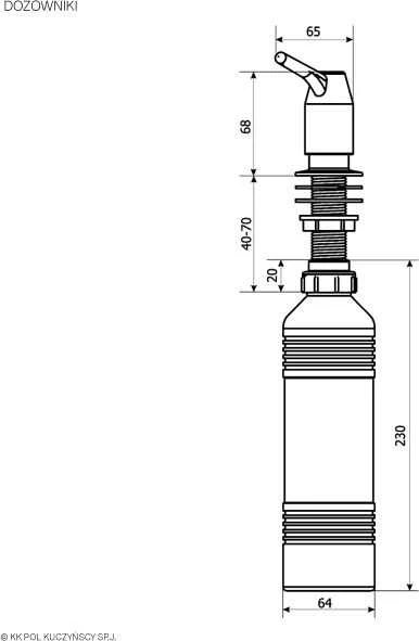 KK-Pol Skysčio dozatorius chromas 0,5L (DP / 601)