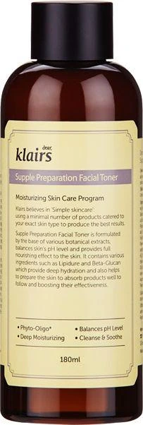 Klairs Supple Preaparation veido tonikas, 180 ml