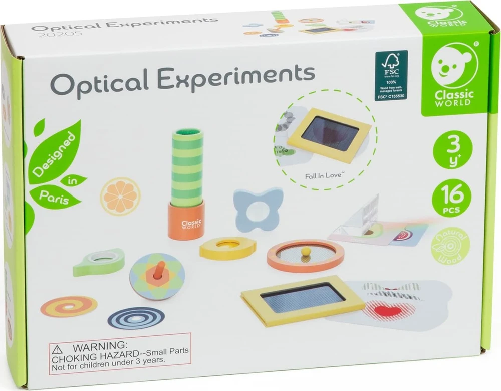 Classic World optinių eksperimentų rinkinys Sensorinis iliuzijų pasaulis 16vnt