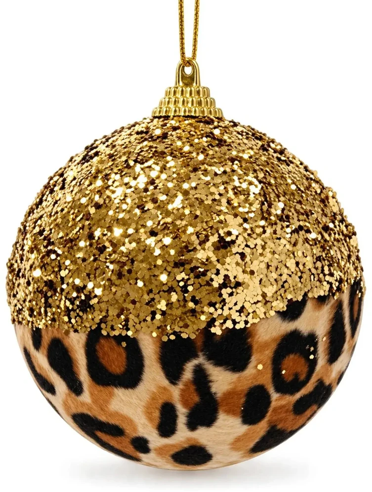 Klass Nežinomas Eglutės žaisliukas Decoris Leopard, rudas, 8 cm