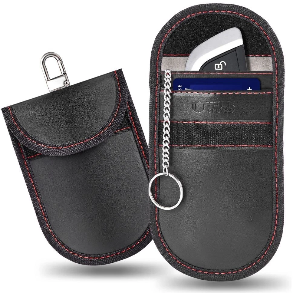 Tech-Protect KLR100 RFID dėklas – juodos spalvos ir raudonos spalvos