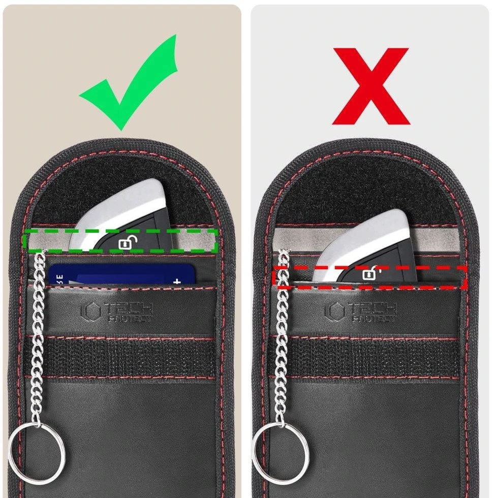 Tech-Protect KLR100 RFID dėklas – juodos spalvos ir raudonos spalvos