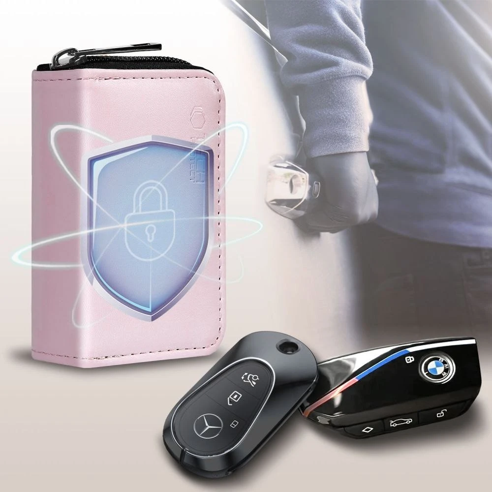 Tech-Protect KLR300 RFID blokuojantis automobilio raktų dėklas - Rožinė