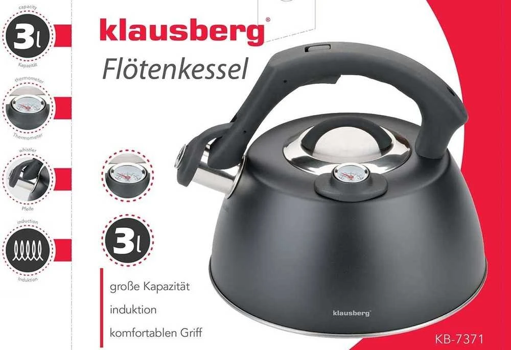 Virdulys, 3 l virdulys, juodas, Klausberg