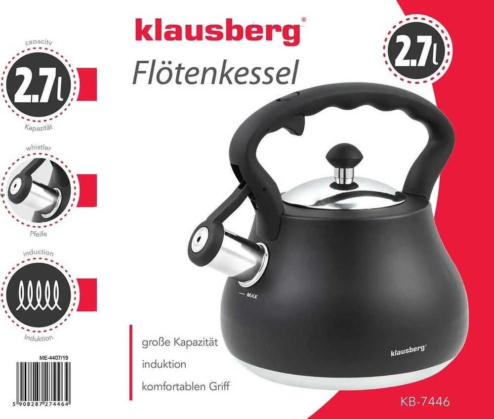 Virdulys, Tradicinis virdulys 2,7 l juodas Klausberg