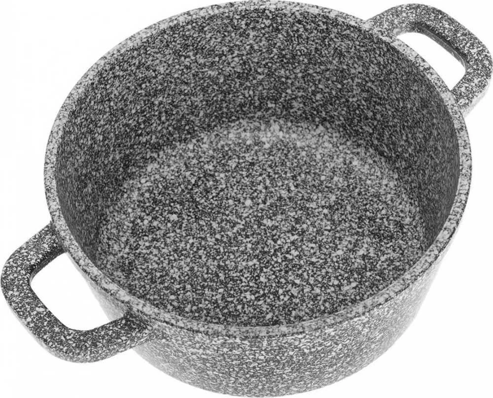 Puodas Puodas su dangčiu, plienas, pilkas marmuras, skersmuo 22 cm, 3,3 l, Klausberg