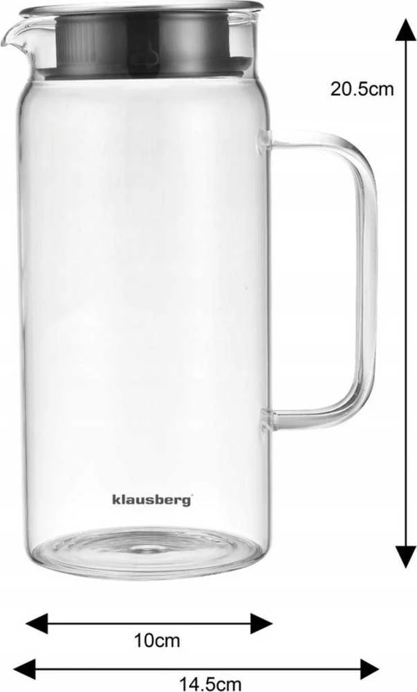 Dzbanek Stiklinis ąsotis, 1 l Klausberg