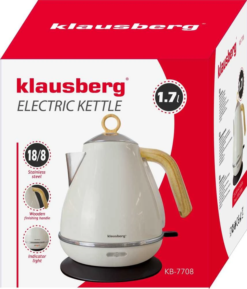 Virdulys, Elektrinis virdulys 1,7 l grietinėlės skonio, klausberg