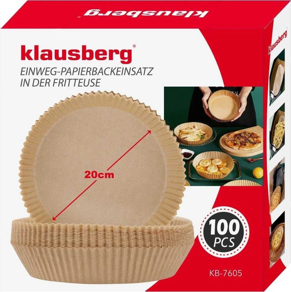 Kasetė Popierinis kepimo įdėklas gruzdintuvei, 20 cm skersmens, Klausberg