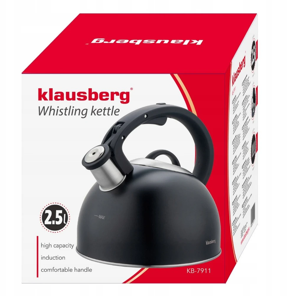 Virdulys, Tradicinis virdulys 2,5 l, juodas Klausberg