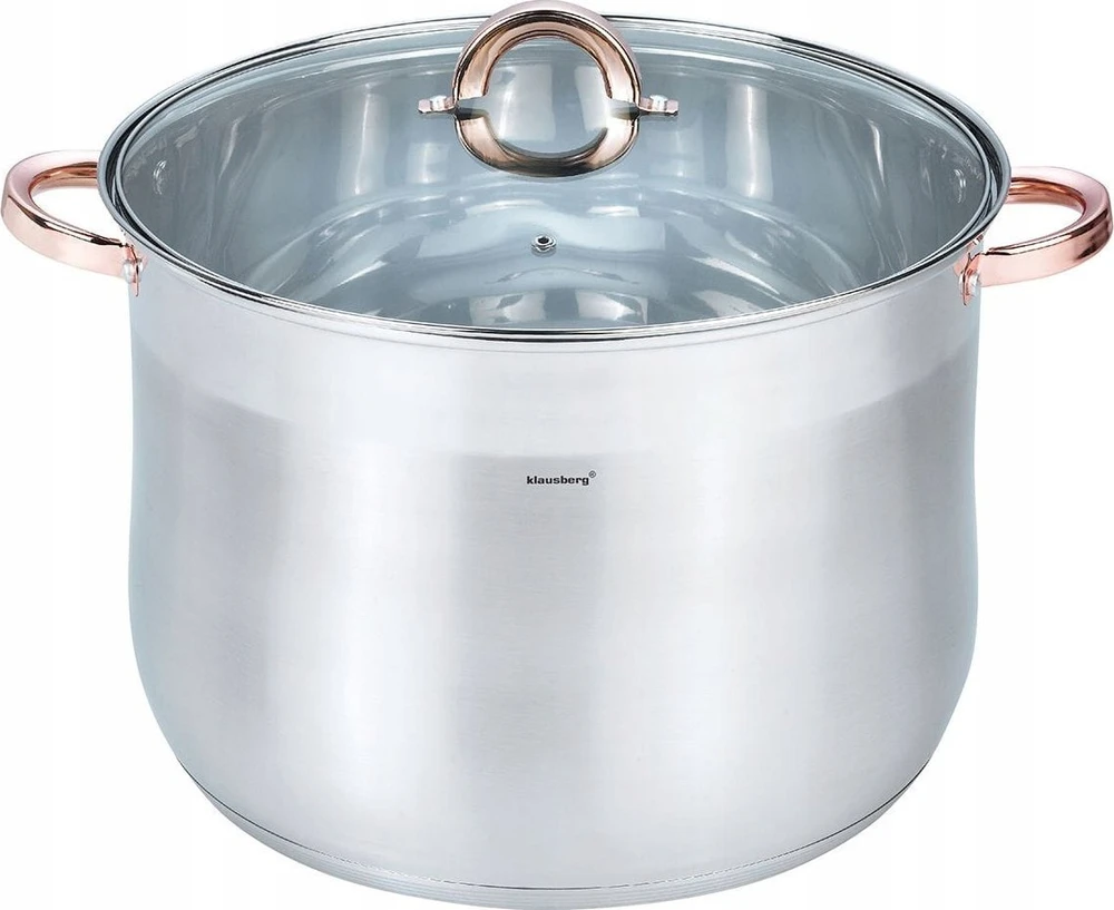 Puodas STALOWY GASTRONOMICZNY 22.4L 34CM KLAUSBERG KB-7798 ROSE GOLD