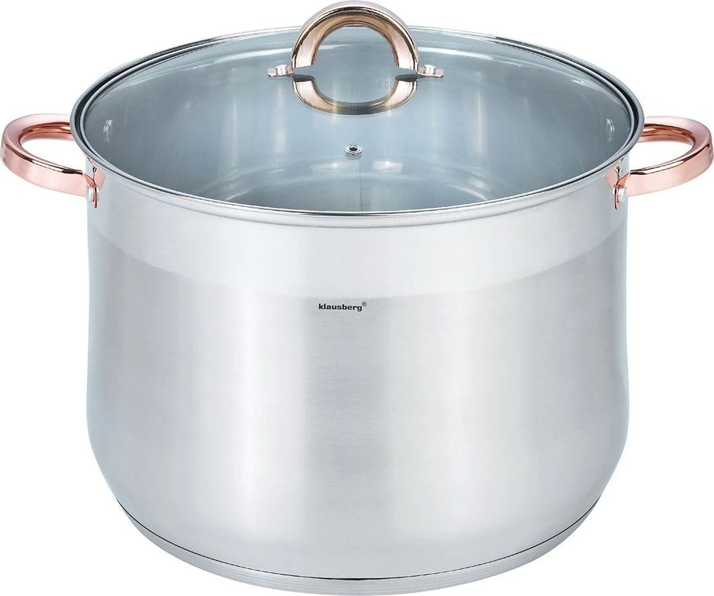 Puodas STALOWY GASTRONOMICZNY 18.7L 32CM KLAUSBERG KB-7797 ROSE GOLD