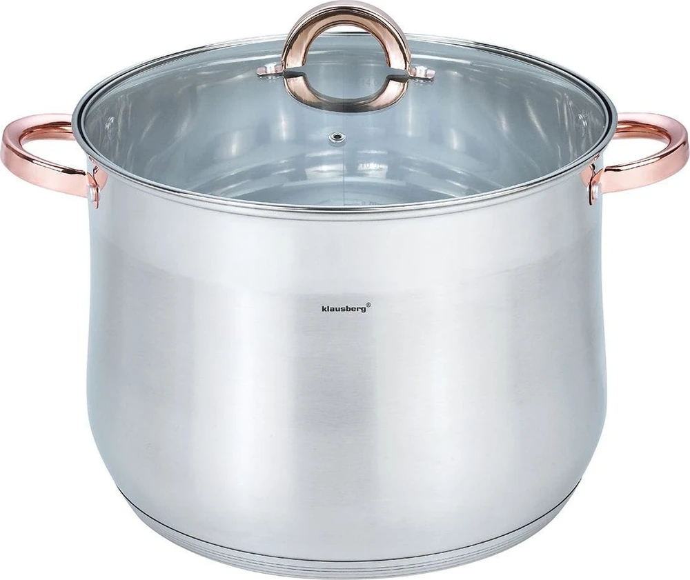 Puodas STALOWY GASTRONOMICZNY 16L 30CM KLAUSBERG KB-7796 ROSE GOLD