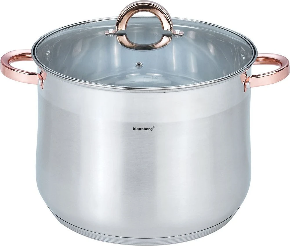 Puodas STALOWY GASTRONOMICZNY 13L 28CM KLAUSBERG KB-7795 ROSE GOLD