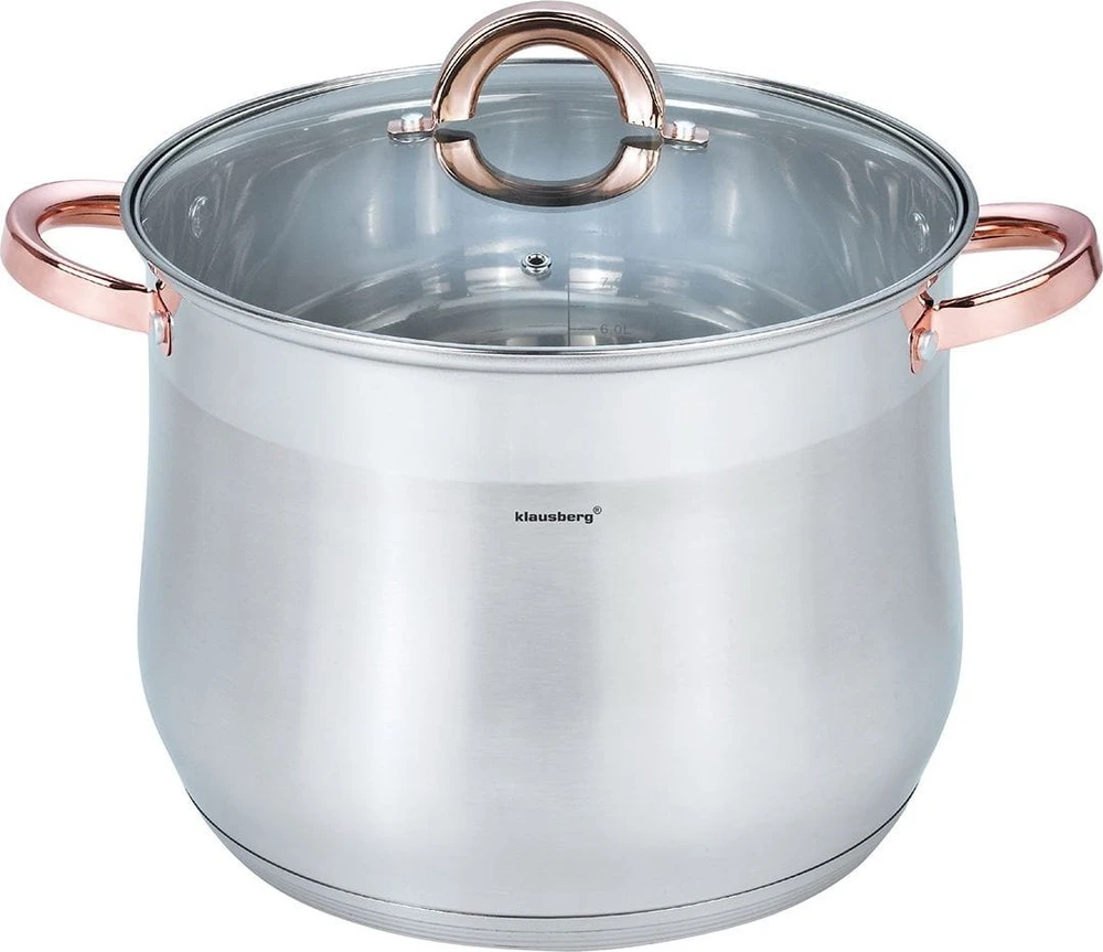 Puodas STALOWY GASTRONOMICZNY 8.6L 24CM KLAUSBERG KB-7793 ROSE GOLD