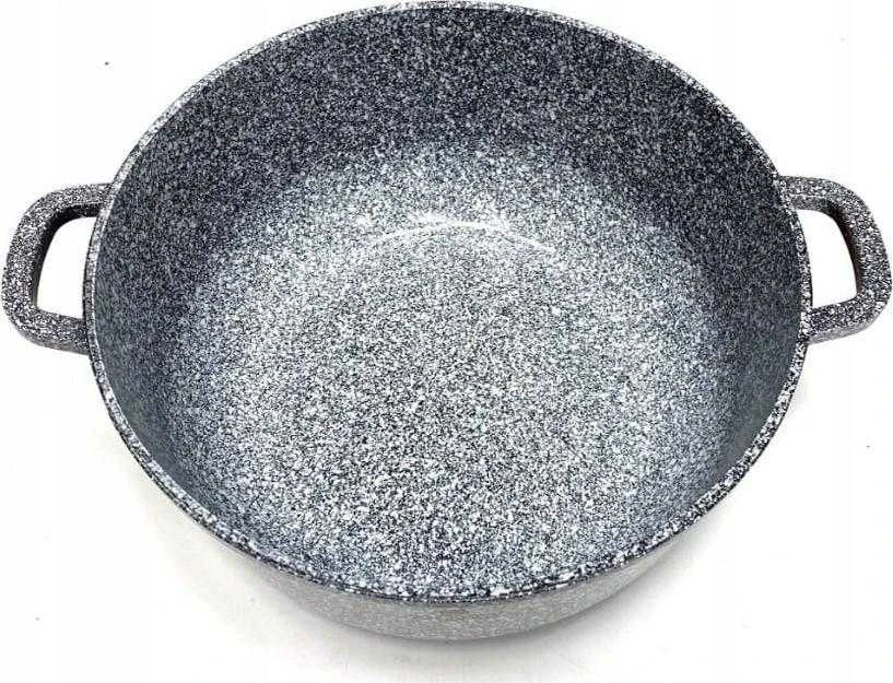 Puodas Aliuminio puodas, pilkas marmuras, 28 cm skersmuo, 6,8 l, Klausberg